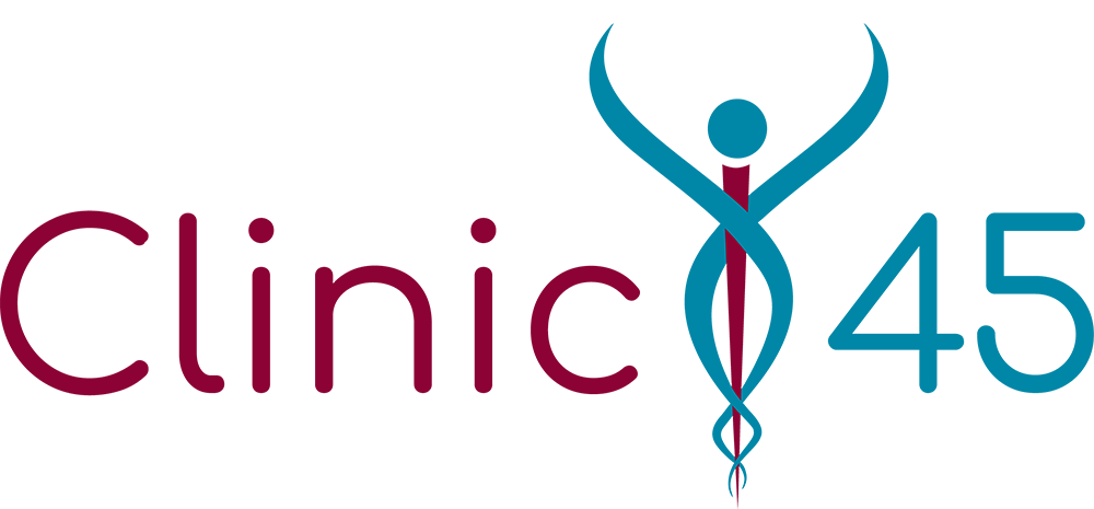 Clinic 45 Houston medical weight loss and aesthetic center logo